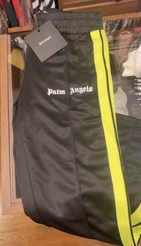 Palm Angels Track Pants Neri Con Banda Giallo Fluo | eBay