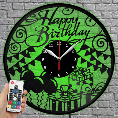 LED Clock Birthday Party Vinyl Record Wall Clock Led Light Wall Clock 1452