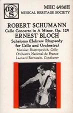 Cassette Tape Mstislav Rostropovich - Schumann Bloch Cello Concerto Schelomo MHS