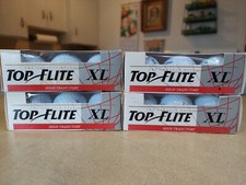 Lot of 4 Top Flite XL High Trajectory Golf Balls 3 Pack 1994 Vintage USA