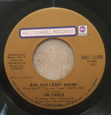 Jim Croce - Bad, Bad Leroy Brown (7'', Single)