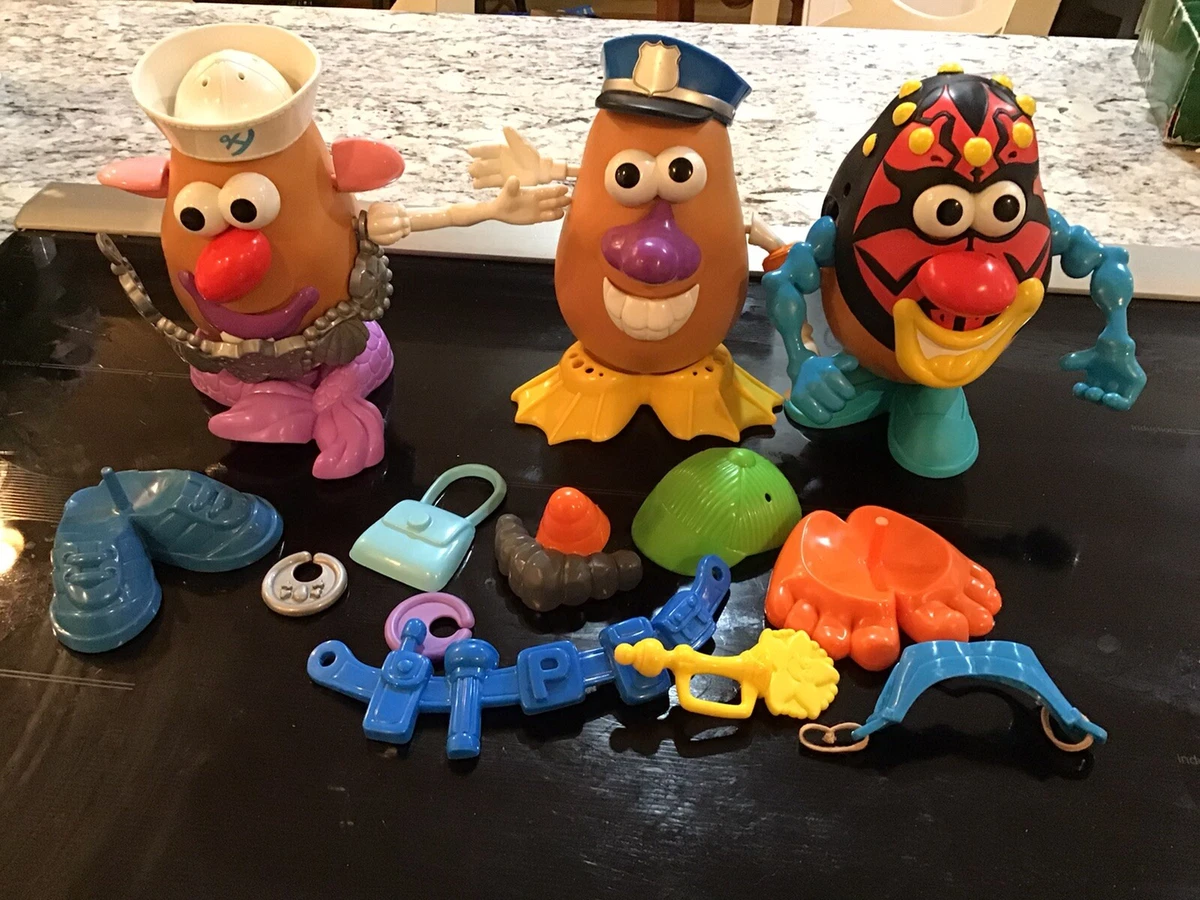 Mr Potato Head Lot Of 3 Mermaid Devil Face W Accessories