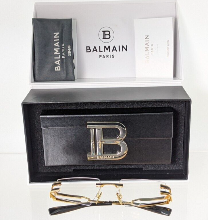 Authentic Balmain Eyeglasses FIXE BPS 123A 54mm Black Gold