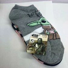 NEW Star Wars Disney The Mandalorian The Child 5 PAIR No Show Socks Sz 4-10 NWT