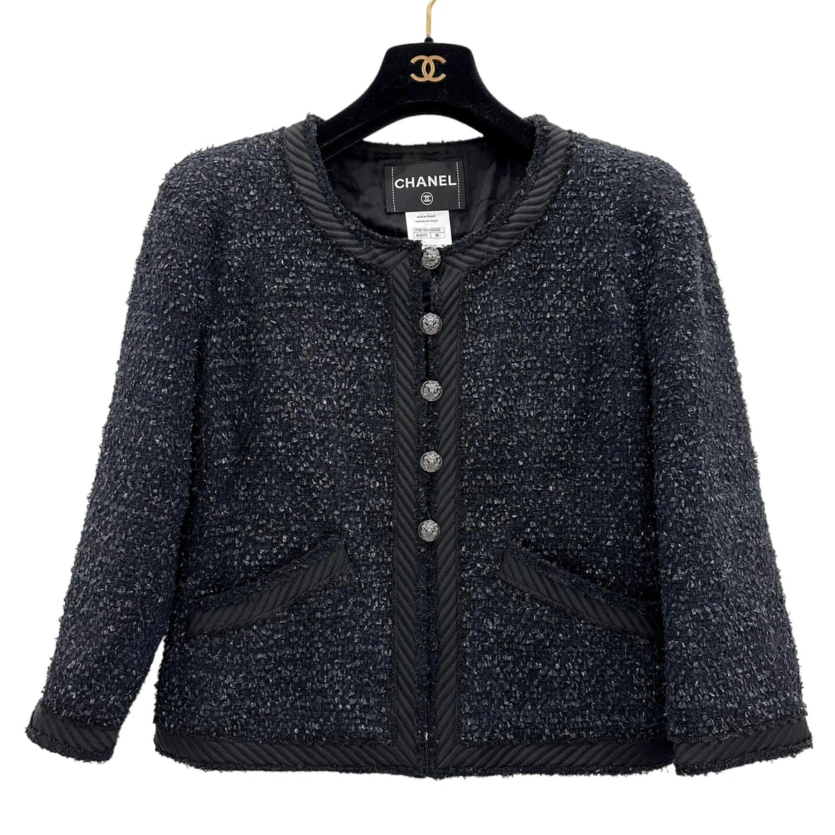 chanel tweed jacket 38