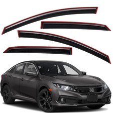 For 2016-2021 Honda Civic Sedan In-channel Smoke Rain Guards Window Vent Visors For 2016-2021 Honda Civic Sedan In-channel Smoke Rain Guards Window Vent Visors