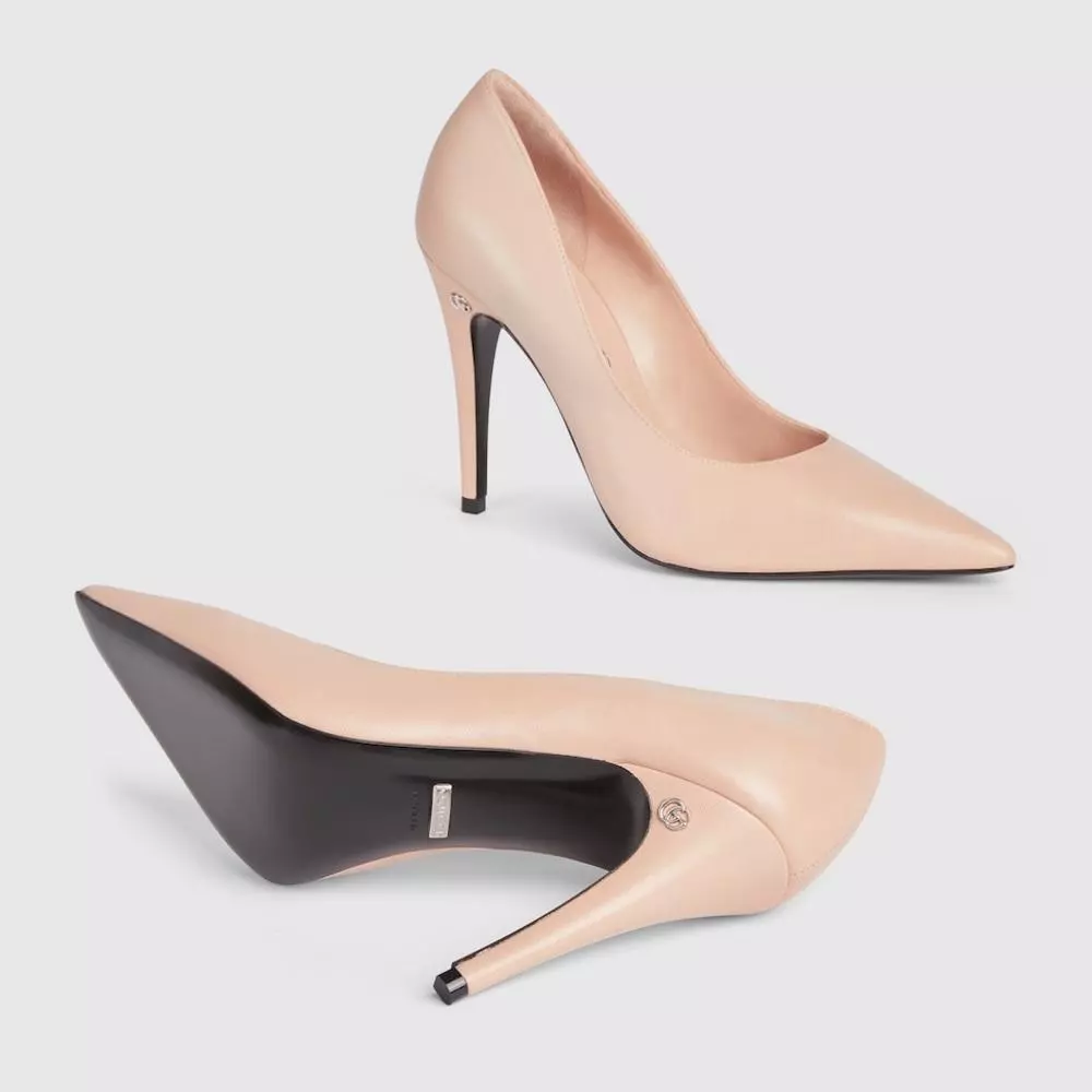 Escarpins femme Gucci bout pointu 105 mm en cuir rose neufs avec étiquettes pointure 39,5 US 9,5