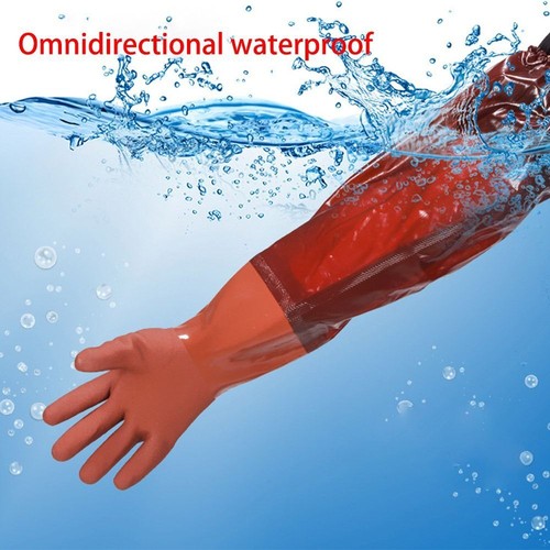 Guantes de goma para el hogar guantes de limpieza marrones guantes protectores lavado - Imagen 4 de 7