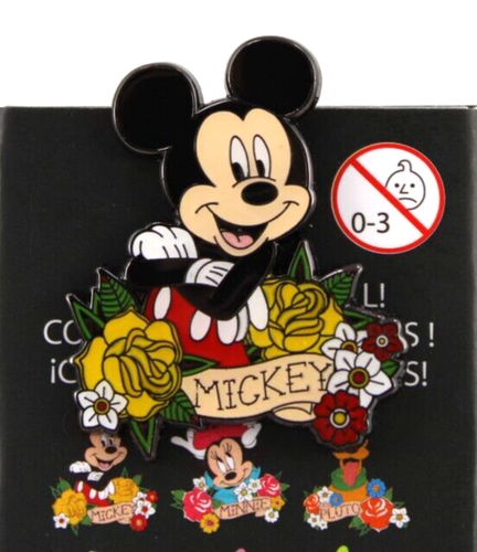 Loungefly Mickey Mouse & Friends Mickey Enamel Pin Metal Tattoo Art 1.5" 2023 - Picture 10 of 15