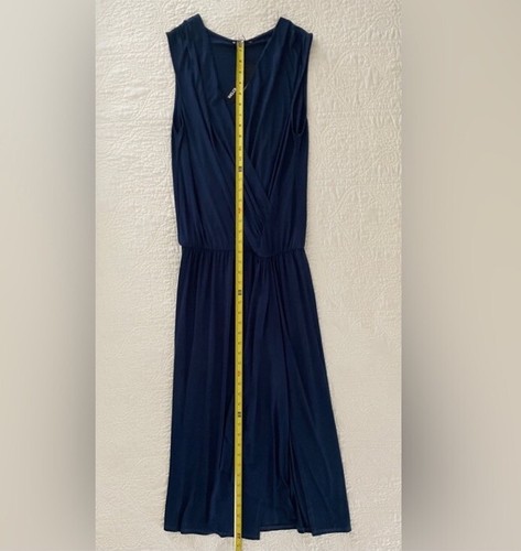 NWT Krisa Midi Navy Blue Surplice Eclipse Dress Women’s size M Modal - Picture 11 of 16
