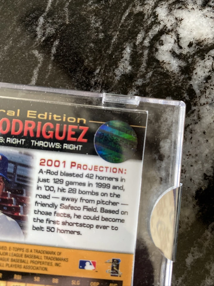 2001 eTopps Baseball -#46 ALEX RODRIGUEZ UNCIRCULATED - Image 4 of 4