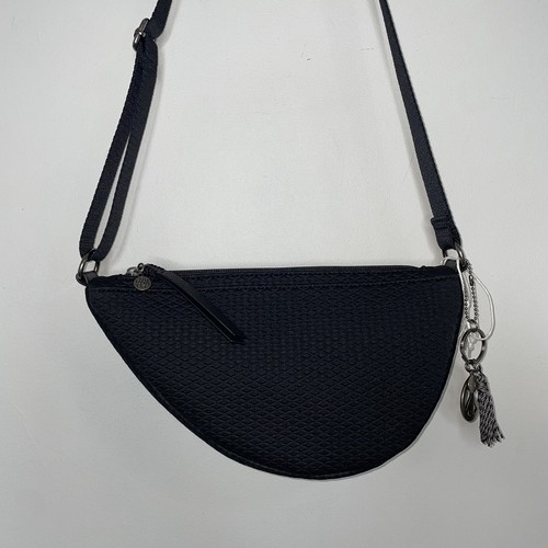 The Sak Tess Black Woven Sling Crossbody Bag Black Neoprene - Picture 2 of 10