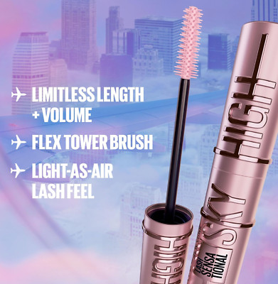 Maybelline New York Lash Sky High Mascara Blackest Black 7.2 ml./0.24 oz NWOB