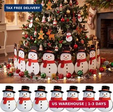 12pcs 16inch Tall Christmas Tree Fences Snowman Tree Gate