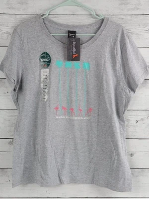 Palm Beach Zoo & Conservation Society Womens Cap Sleeve Flamingo Tee XL - Image 1 of 4