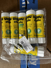 UHU Stic Glue Stick - Solvent Free - Clear Application - 40G - Pack of 6