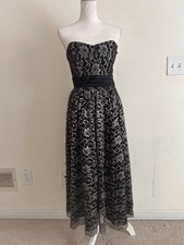 Scott McClintock Long Black/Silver Formal Event Dress, Size 8