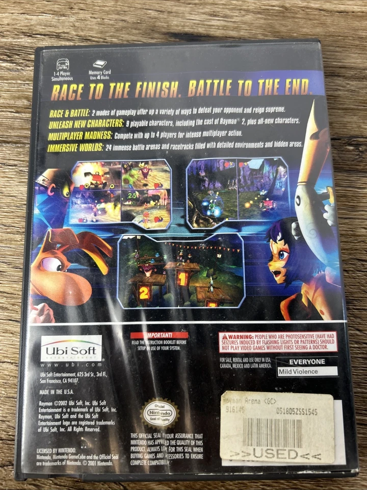 Rayman Arena (Nintendo GameCube, 2002) Ubisoft Untested - Image 2 of 3