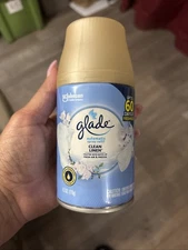 Glade Automatic Spray Air Freshener Refills 6.2 Ounce Can Clean Linen 
