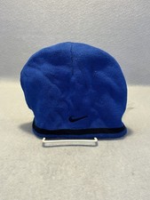 Vintage Nike Beanie Reversible Blue and Black Center Micro Check