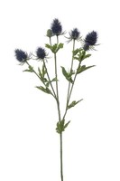 Artplants Kunstblumen Zweig Edeldistel Jessamine, Blau, 70Cm