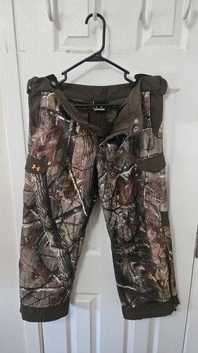 Under Armour Pants Boys L Brown Youth Camouflage Real Tree Fleece Lined Kids