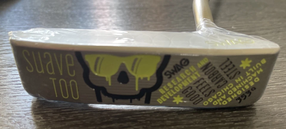 NEW 35” SWAG GOLF SUAVE TOO 2ND GEN Blade Putter LIME GREEN Skull Headcover 353g - Image 2 of 4