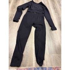 SHEIN Black Brown Activewear Set Women's Size M Top Bottom Matching Set