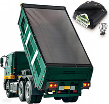 7' X 18' Dump Trailer Tarp 18Oz Heavy Duty Dump Truck Mesh Tarp with Grommets