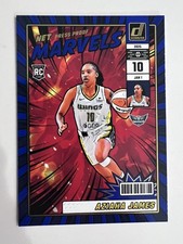 Aziaha James 2025 Panini Donruss WNBA Rookie Net Marvels Press Proof Blue RC #18