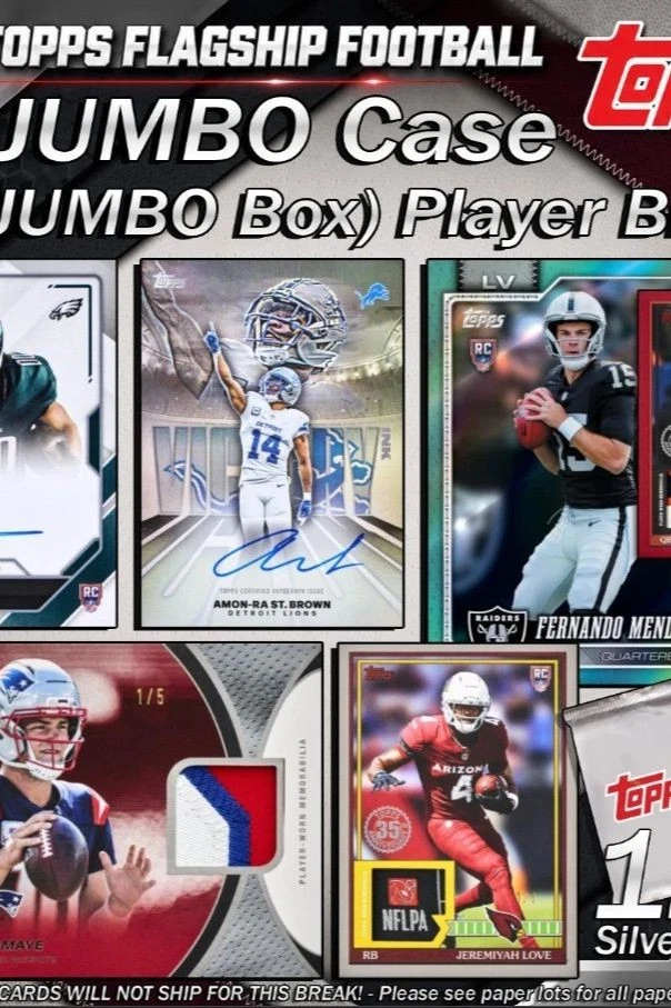 2026 Topps FOOTBALL JUMBO 10 Case (60 Box) PLAYER Break #4