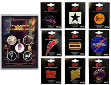 DAVID BOWIE -OFFICIAL LOGO METAL PIN BADGE  - ALADDIN SANE REBEL ZIGGY BLACKSTAR