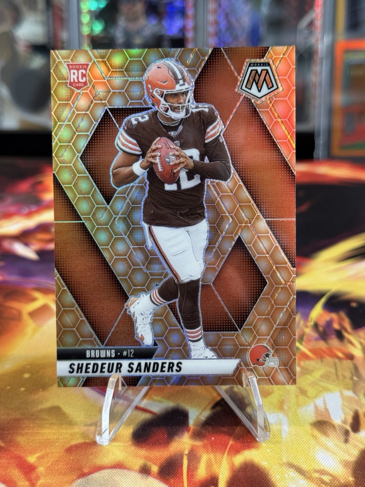 2025 Mosaic Football Shedeur Sanders CASE HIT RC Honeycomb SSP Browns #302