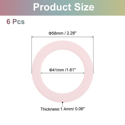 6Pcs Magnetic Sticker Ring, Magnetic Adapter Ring, Pink - Afbeelding 2 van 8