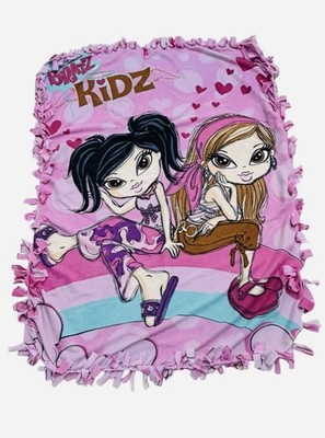 Bratz Kidz Tm MGA Rare Vintage Fleece Blanket  50 x 35 