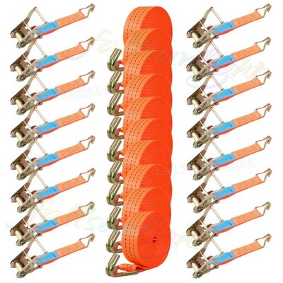 24x Spanngurte mit Ratsche und Haken 1000-3000kg 4-6m Spanngurt Zurrgurte TÜV GS