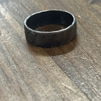 Sterling Silver Mark Pattern Ring Size 4.25 2.92 Grams