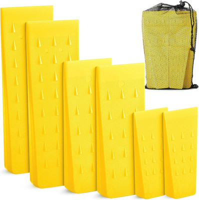 - Tree Felling Wedges with Spikes, 6 Pcs, 5.5'', 8'' & 10'', Yellow Wedges with Sto