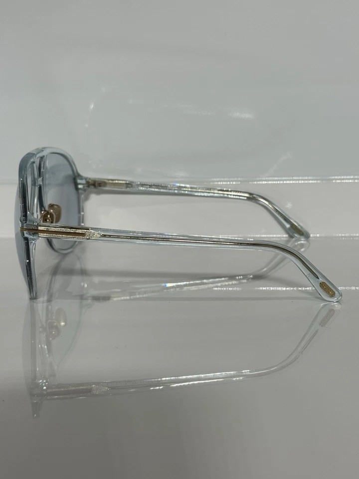 Gafas de sol Tom Ford Bertrand TF-1061/S 84V azul claro acetato de gran tamaño aviador Foto 4 de 4