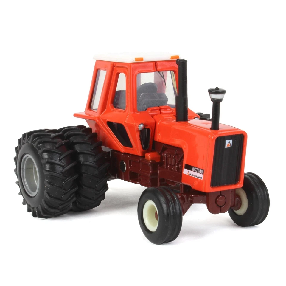 ERTL 1/64 Allis Chalmers 7080 Maroon Belly Tractor with Rear Duals 60008 - Image 2 of 4