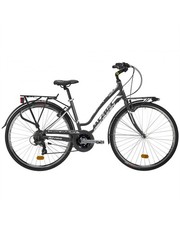 - Atala Discovery Revo para mujer Shimano Tourney 21V, antracita/blanco mate