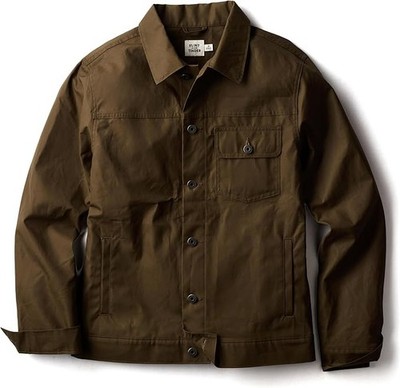 Huckberry Flint and Tinder Dry Wax Trucker Jacket, Unlined X-LARGE