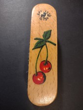 Vintage Wooden Hand Painted Clothes Brush Nylon Bristles 6 Inch Vanity Brush