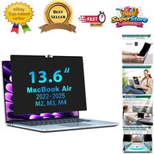 Image of Magnetic Privacy Screen for MacBook Air 13.6 Inch 2022-2026: Anti-Glare Prote...