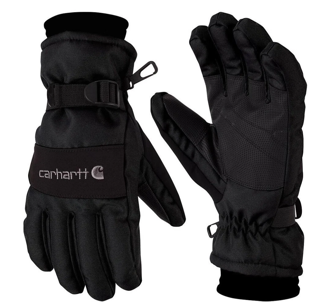 Carhartt Gloves Mens Large New Black A511 Insulated Lined Winter Work Grip Snow