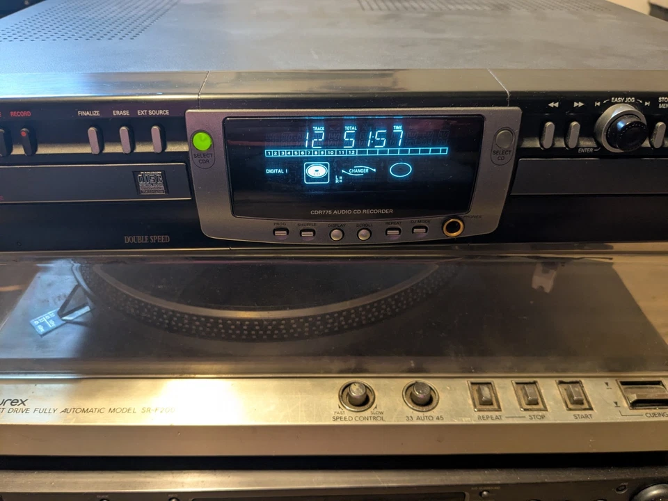 Philips CDR 775 Dual Deck Recorder CD Audio Recordable Rewritable Tested - Image 2 of 4