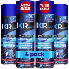 ixirpro CA Glue Activator Spray (4x16.9 oz) – Super Glue Accelerator for Bonding