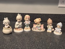 Precious Moments Lot of 6. 90s 2000s No Boxes Cats Sewing Read Description