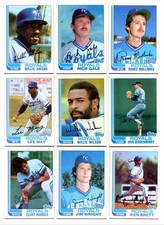 Lot Of (21) 1982 Topps Baseball Cards - Kansas City Royals