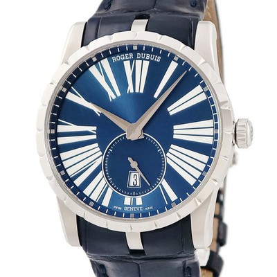 ROGER DUBUIS Excalibur 42 DBEX0535 Automatic Men's Smoky Blue Date #HD318